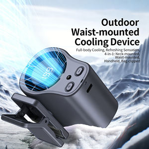 Ventilador portátil recargable por USB con batería, plegable, de mano, para exteriores, con pantalla digital - Product Image 1