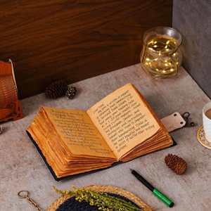 Diario Espiritual Boho Hecho a Mano con Cuero y Árbol de la Vida, con 7 Piedras de Chakra, Cuaderno de Escritura Vintage - Product Image 3