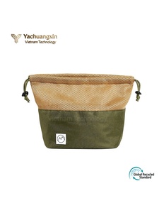 Sac de rangement en maille avec cordon de serrage, vert olive, léger, pour équipement de randonnée et d'extérieur - Product Image 2