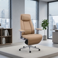 Fauteuil de bureau exécutif moderne en cuir électrique inclinable intelligent multifonctionnel - Idéal pour les patrons, les managers, les enseignants, la maison et le bureau (pour les pauses déjeuner)