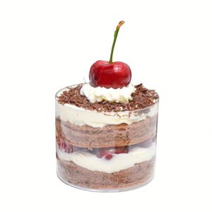Vasos de Plástico Transparente para Mousse, Parfait, Yogur y Pudín, 200 ml, con Tapa, para Fiestas en Casa y Bodas, Venta al Por Mayor - Product Image 1