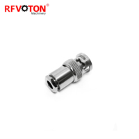 Approvisionnement d'usine bnc prise mâle cuivre pour rg58 WTR195 WTR200 câble à sertir rf connecteur coaxial connecteur coaxial ROHS en stock