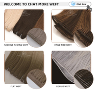 Vente en gros Genius trame de cheveux Cabello Humano naturel naturel blond brut génie trame russe extensions de cheveux naturels