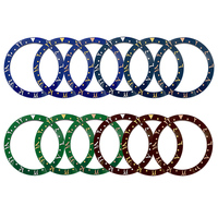 Accessoires de montre JGGC : Lunette en céramique biseautée avec chiffres arabes, compatible avec les montres Water Ghost SKX007