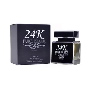 LONKOOM hot sale perfume 24K series pure black men perfumes body spray