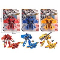 Jouets Robot Transformable 3 Couleurs en Plastique pour Enfants, Thème Ville, Avion Déformable, Idéal Cadeau - Vente Flash