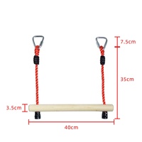 Barre de balançoire gonflable en bois pour singe, pour usage intérieur/extérieur, équipement de terrain de jeu pour école et parc de trampoline