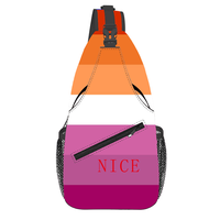 Sac bandoulière personnalisé en polyester, motif arc-en-ciel (Lesbien, Gay, Hétéro), imprimé drapeau, pour voyages et activités de plein air
