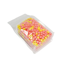 Sacs d'emballage alimentaire en plastique transparent à fond plat de différentes tailles avec fermeture éclair pour bonbons, riz, snacks et sucre
