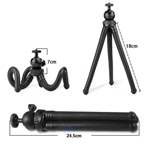 10 Inch 25 Cm Nhỏ Gọn Bàn Linh Hoạt <span class=keywords><strong>Tripod</strong></span> Đứng Với Điện Thoại <span class=keywords><strong>Clip</strong></span> Cho Máy Ảnh Điện Thoại - Product Image 2