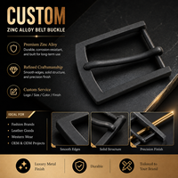 Boucle de ceinture en métal noir mat personnalisée avec logo, de haute qualité, pour ceinture en cuir, boucle de ceinture tendance pour homme, fournie par l'usine