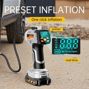 Gonfleur <span class=keywords><strong>de</strong></span> <span class=keywords><strong>pneus</strong></span> sans fil 125W avec batterie amovible, compresseur d'air pour voiture 150PSI, affichage numérique, gonfleur <span class=keywords><strong>de</strong></span> <span class=keywords><strong>pneus</strong></span> 10000mAh pour voiture - Product Image 3