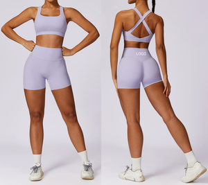 Pantalones de yoga ligeros y ajustados de cintura alta para mujer, venta directa de fábrica, pantalones cortos atléticos con realce de cadera para correr y mallas de gimnasio - Product Image 1