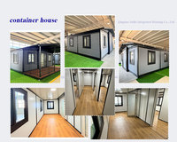 Maison préfabriquée modulaire extensible à deux ailes, deux chambres, 20 pieds, en conteneur