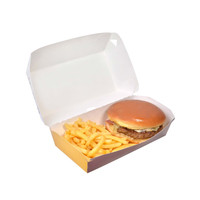 Meilleure vente boîte à hamburger en papier carton personnalisée bac à papier pliable à emporter emballage de hot-dogs boîte de maïs pour chien pour restauration rapide