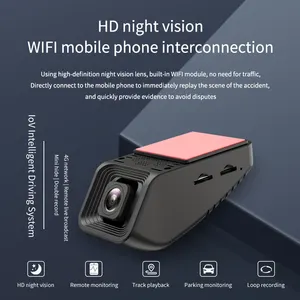 Sin pantalla 4G SIM Cloud Dash CAM 4G Cámara dual DVR del coche con aplicación en vivo dashcam de doble lente delantera y trasera con GPS WiFi Dash cam