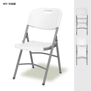 Foldable Chair Lounge Outdoor Resin White Black Events Wedding Camp Dining Banquet Chair Relaxing Folding Plastic Chair