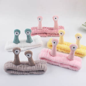 Jiamu Hot Selling Korean Style Cute Cartoon <strong>Snail</strong> Plush <strong>Headband</strong> for Washing Face Sweet <strong>Makeup</strong> <strong>Headband</strong> for Women Girls - Product Image 4