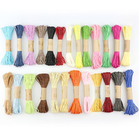 Corde en papier multicolore en gros pour loisirs créatifs, ficelle en raphia, corde en papier pour emballage cadeau, ficelle de reliure, décoration de fête pour la maternelle