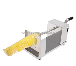 Home Korean Tornado Potato Chip Machine Stainless Steel Hand Operated Rotary Potato Chips Slicer Machine