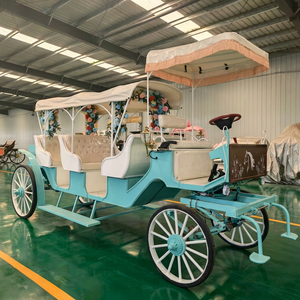 Chariot Électrique Classique Personnalisé par le Fabricant, Style Mariage Royal Cendrillon, pour Marathon, avec Décoration Florale - Product Image 1