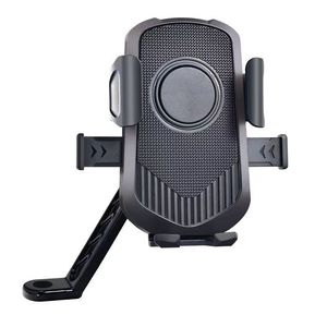 Mobile Phone Holder For Riding One Touch Release <b>Black</b> ABS Metal Mount - Product Image 1