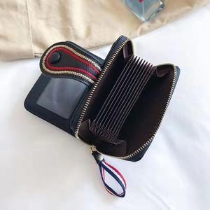 Promotion Multifunction Bifold Geometric Embroidery Waterproof Luxury Pu Leather Short Wallet Zipper Hasp Closure Custom Brand - Product Image 2