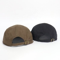 Gorras de Senderismo y Camping de Cinco Paneles de Algodón Estilo Vintage Personalizadas de Fábrica China con Parche de Cuero para Hombre y Mujer