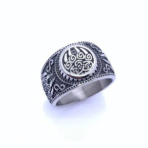 yunnique Viking Bear Paw <b>Ring</b> Men Stainless Steel Retro Silver Animal Pattern Everyday Wear Jewelry 216023 - Product Image 5