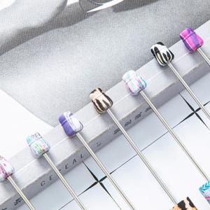 Stylo à perles en plastique DIY - Stylos à perles créatifs faits à la main avec imprimé léopard et imprimé vache pour des cadeaux personnalisés amusants - Product Image 2