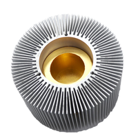 Radiateur en aluminium à conductivité thermique élevée pour lampe LED ronde, usiné CNC avec services de découpe, pliage et poinçonnage
