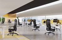Mobilier de bureau moderne Foshan accoudoir confortable chaise de bureau ergonomique en maille pivotante réglable avec soutien lombaire