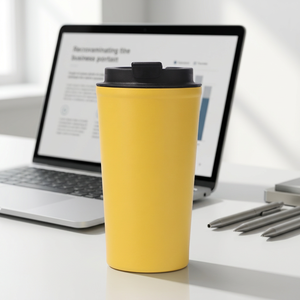 Taza de café de acero inoxidable con diseño de logotipo personalizado CCH, taza aislada portátil para exteriores - Product Image 5