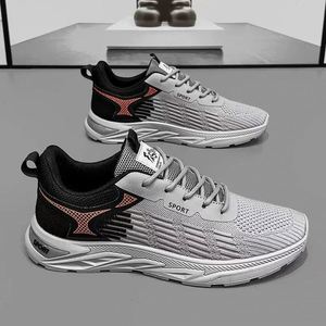 Zapatos Casuales de Mujer para Primavera, Parte Superior de Tejido Transpirable, Punta Redonda, Color Sólido, Talla Grande - Product Image 1