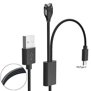 Câble de charge rapide 2-en-1 USB-C pour montres Garmin <span class=keywords><strong>Venu</strong></span> 2/Swim 2/Fenix 8/7S/6X – Vente en gros - Product Image 2