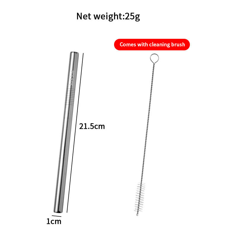 หลอดชานม316สีเหล็กแท้