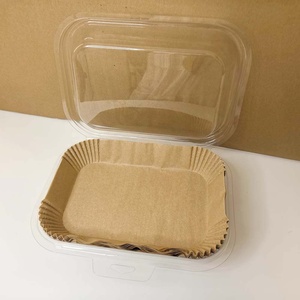 300 pièces 20.5x14cm 8 \ "Rectangle parchemin antiadhésif plats de cuisson casseroles bols en papier jetables pour friteuse à air <span class=keywords><strong>four</strong></span> à convection - Product Image 2
