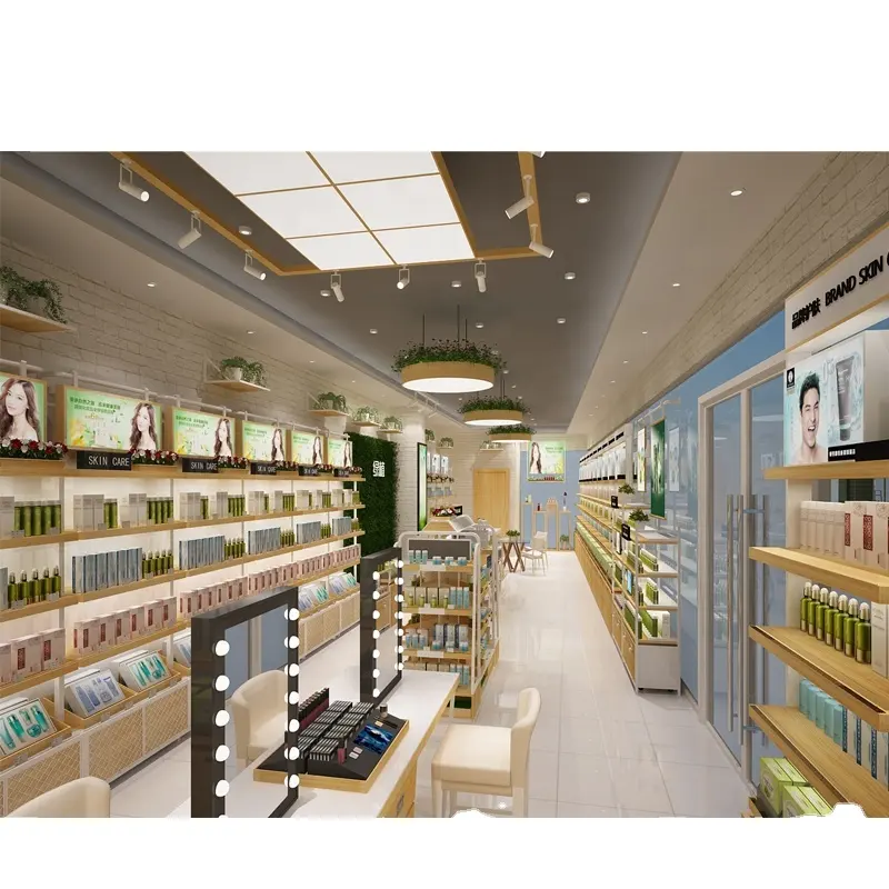 Lux prateleira personalizada de lojas de cosméticos, prateleira exibição de perfume para lojas