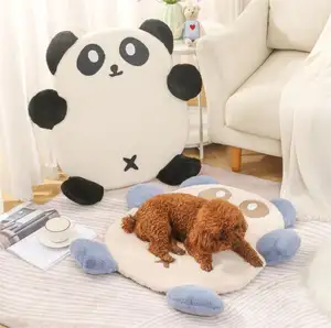 Fabriek Oem Custom Size Universele Verdikte Comfortabele Schattige Panda Cartoon Huisdier Mat Zachte Pluche Hond Mat