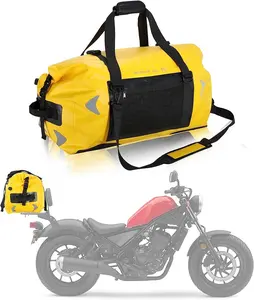 ファッションデザイン厚みのあるPVC防水耐摩耗性大容量オートバイリアバッグ