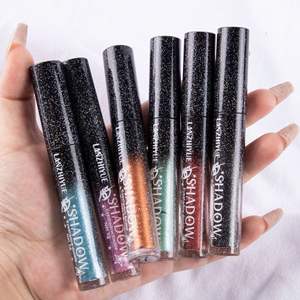 도매 로고 개인 라벨 액체 아이 섀도우 비건 쉬머 골드 핑크 블루 높은 색소 방수 액체 아이섀도우 - Product Image 1