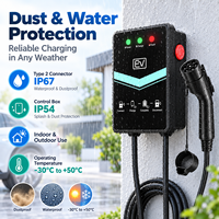 Borne de Recharge Intelligente Type 2 pour Véhicules Électriques 7kW 32A AC Wallbox WiFi Bluetooth Plug & Charge CE TUV pour Domicile et Parking Fournisseur OEM ODM Vente en Gros