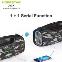 Altavoz Bluetooth para Exteriores Hopestar A6X de 55 W, Resistente a Salpicaduras IPX6, Banco de Energía, Ecualizador, Luz LED, TWS, TF, USB, AUX, FM, Estéreo Inalámbrico Portátil