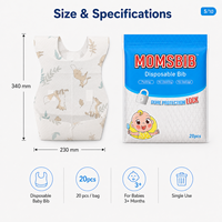 Bavoirs pour enfants MOMSBIB, sans BPA, imperméables, anti-déversement, anti-salissures, pour l'alimentation, 20 pièces pour 13-36 mois, directement de l'usine