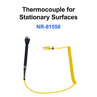Thermocouple for Stationary Surfaces Handheld Surface Thermocouple Probe with Armored Handle and Flexible Sheath