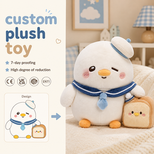 Peluche Personalizzato di Alta Qualità, Simpatico Gabbiano Luminoso, Mascotte in Peluche, Regalo Aziendale Personalizzato per Amici - Product Image 1
