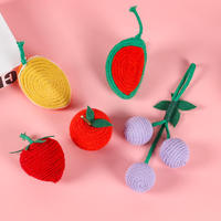 Griffoir pour chat en forme de fruits (Fraise, Orange, Ananas) et structure d'escalade pour chat de petite taille, durable et résistant aux morsures, pour chatons et animaux de compagnie