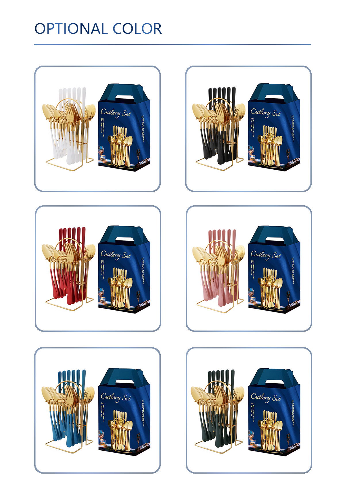 24 pcs Cutlerty Gold