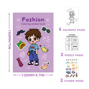Livre de coloriage et de <span class=keywords><strong>dessin</strong></span> sur papier <span class=keywords><strong>à</strong></span> 6 pages sur le thème de l'espace, des licornes et des animaux, avec jeu de 2 autocollants, pour les enfants de 3 <span class=keywords><strong>à</strong></span> 6 ans - Product Image 2