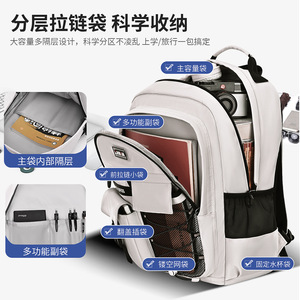 Zhiwa Student <b>Backpack</b> 18 In Multiple Pockets <b>School</b> Education Unisex Lightweight <b>Backpack</b> - Product Image 4